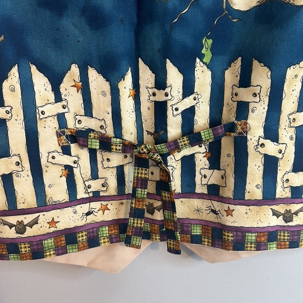 Hand Made Halloween 1998 Scarecrow Witch Ghost Festive Vest - Picture 6 of 7